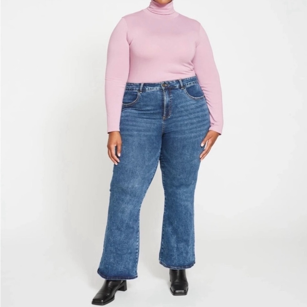 Universal Standard Farrah High Waisted Boot Cut Flare Denim - NWT Dark Wash